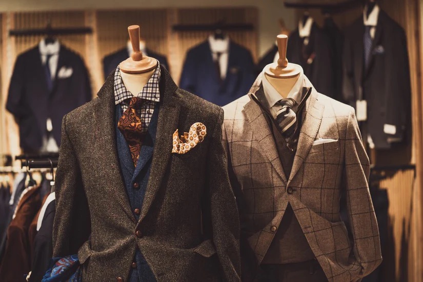 Two bespoke suits on mannequins - Building a Successful Custom Suit Franchise with Pearce Bespoke 
