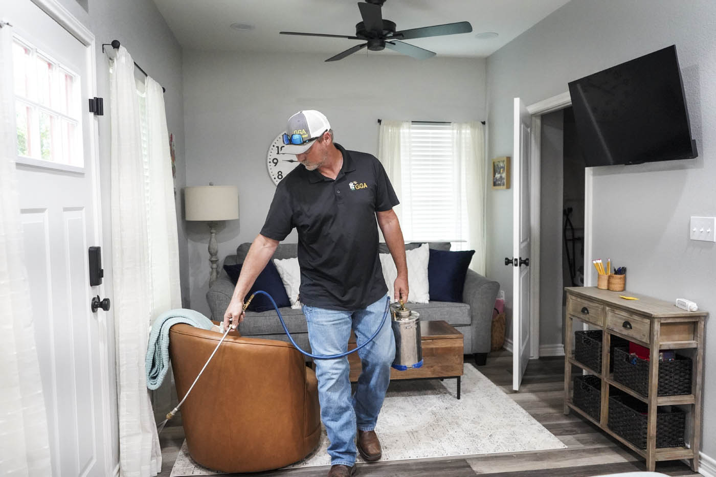 A GGA Pest Management home exterminator in Waco, TX providing reliable and efficient pest control services.