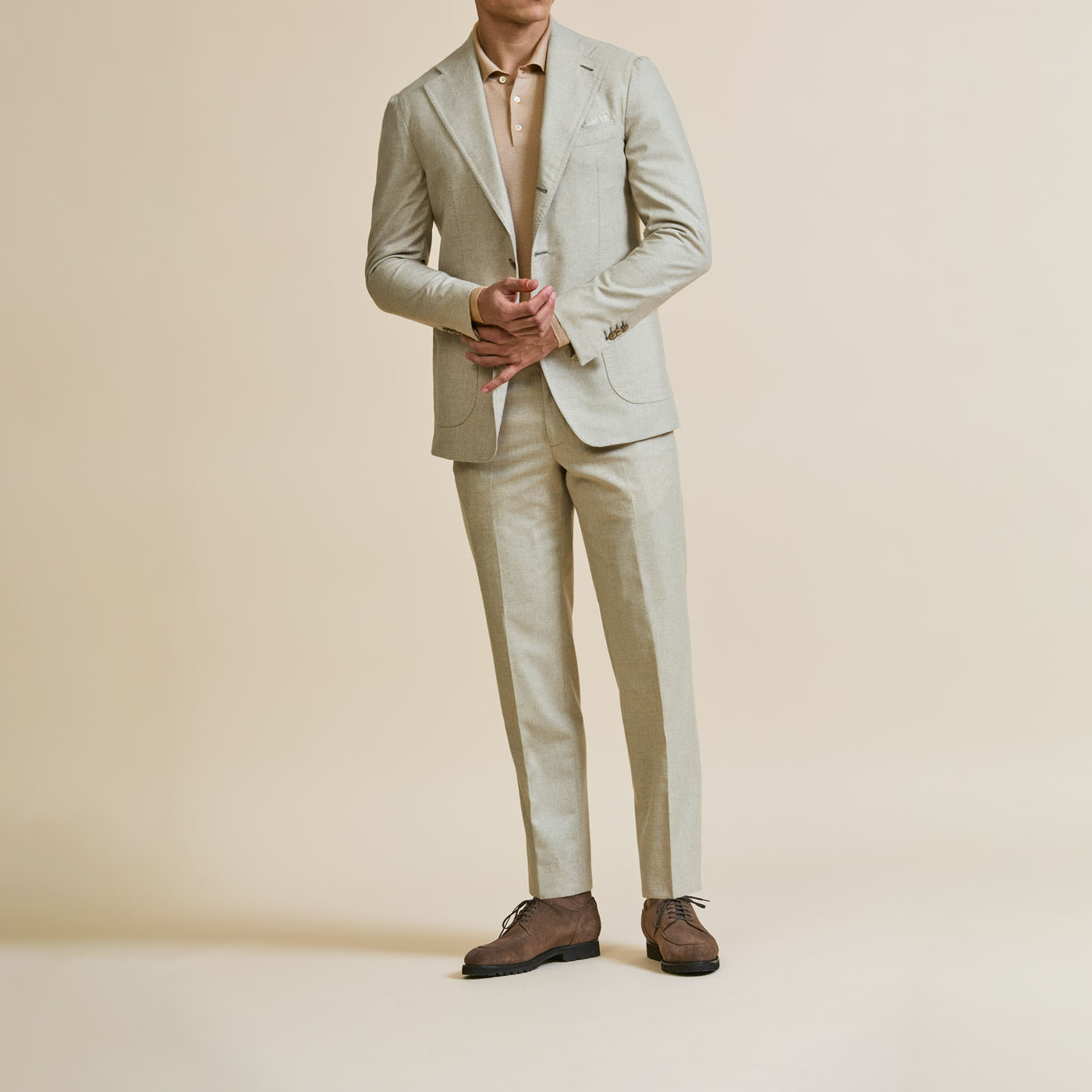 A Pearce Bespoke custom suit on a male model.