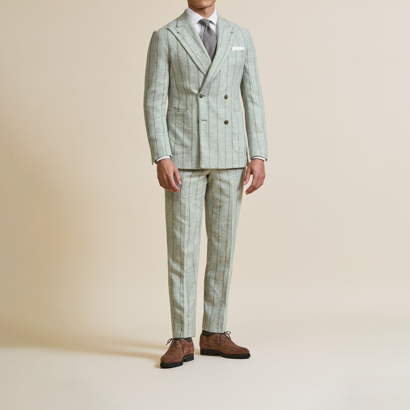 A Pearce Bespoke custom suit on a male model.