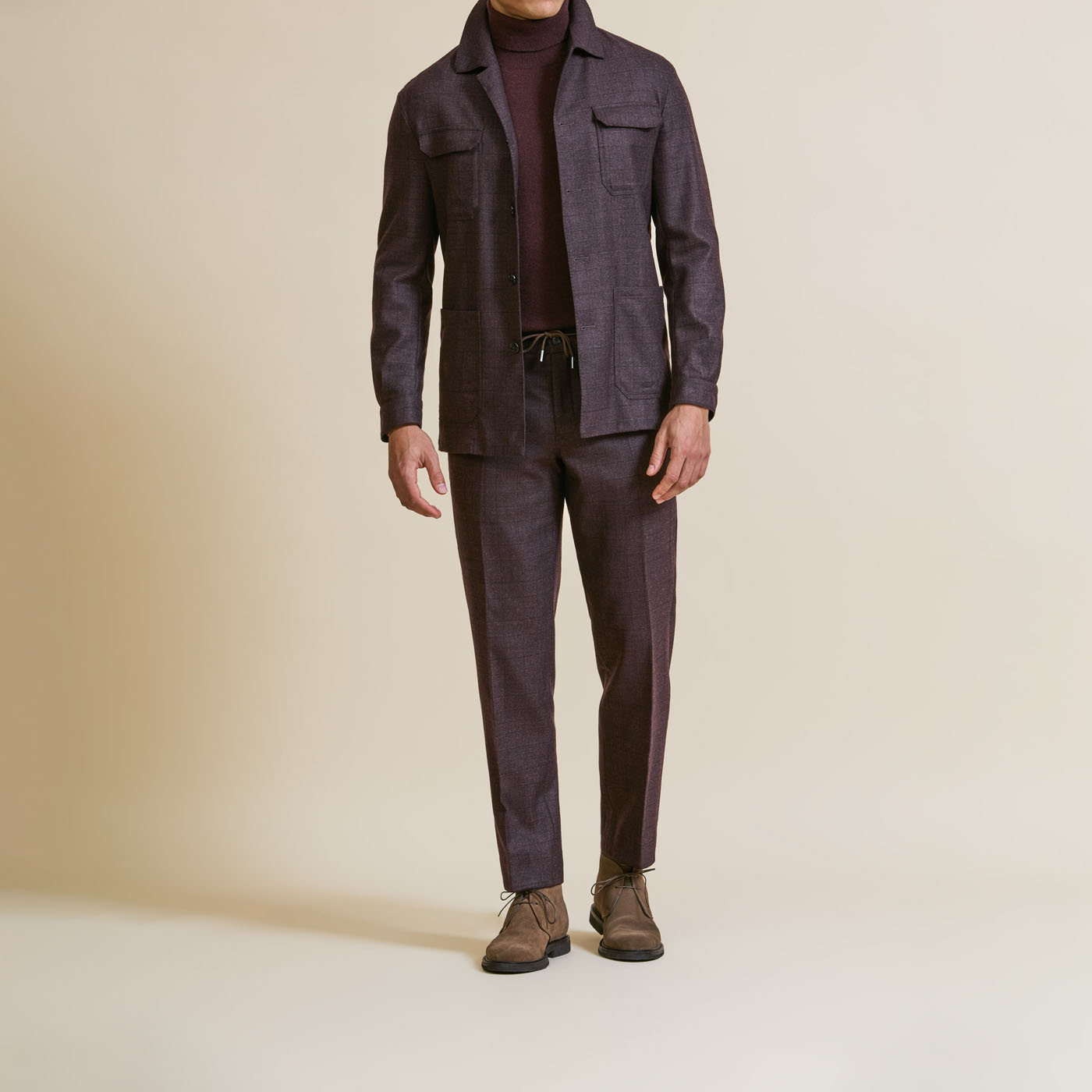 A Pearce Bespoke custom suit on a male model.