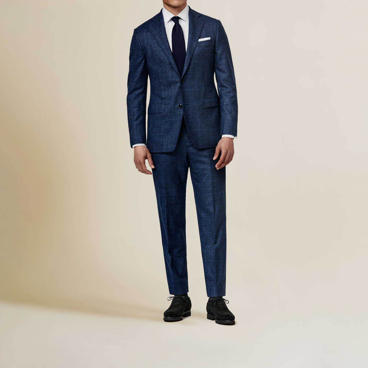 A Pearce Bespoke custom suit on a male model.
