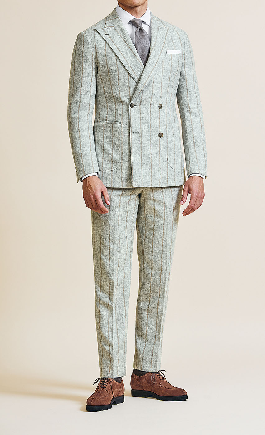 A Pearce Bespoke custom suit on a male model.