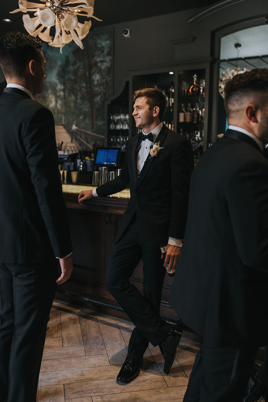 A groomsman in a stunning custom outfit - find custom bespoke suits and clothing at Pearce Bespoke.